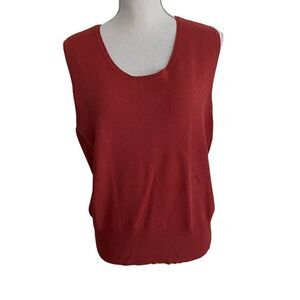 Talbot Rust Knit Tank Sweater Top Size XL
